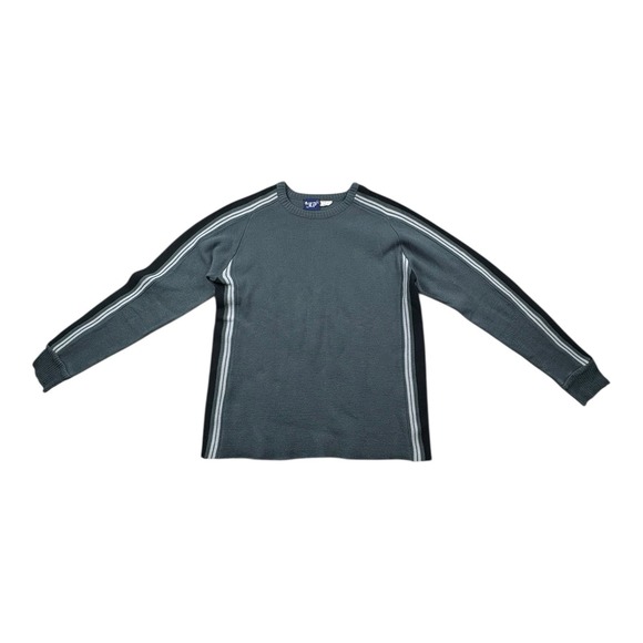 KPM Berlin Other - Vintage KP Korea Knit Sweater Green Gray‎ Striped Long Sleeve Size L